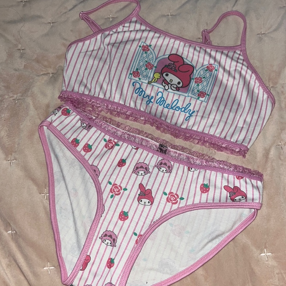 Sanrio my melody pj set/ bra and panty set